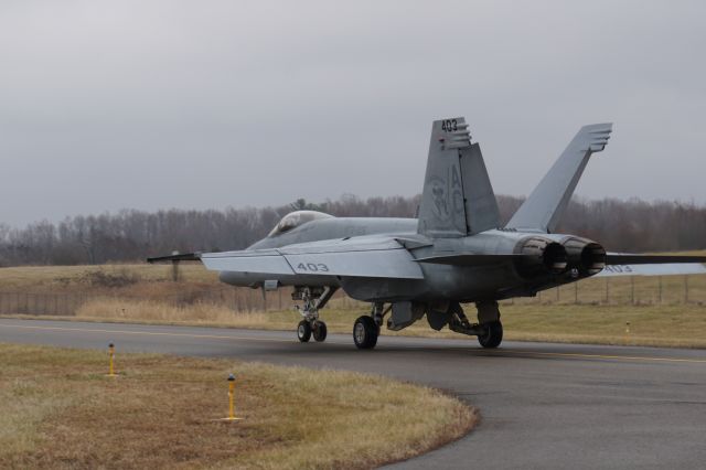 McDonnell Douglas FA-18 Hornet — - F/A-18 taxing by 