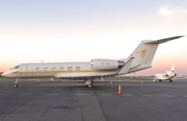 Gulfstream Aerospace Gulfstream IV (HZ-SK1) - seen @ KBOS Logan 04/27/2016