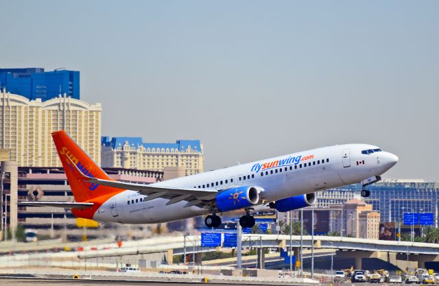 Boeing 737-800 (C-FEAK) - C-FEAK Sunwing Airlines Boeing 737-86Q (cn 30292/1451)  - Las Vegas - McCarran International (LAS / KLAS) USA - Nevada, June 14, 2012 Photo: Tomás Del Coro