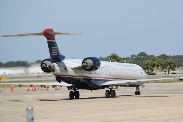 Canadair Regional Jet CRJ-900 (N904FJ) - US Air 2884 operated by Mesa (N904FJ) prepares for flight at Sarasota-Bradenton International Airport