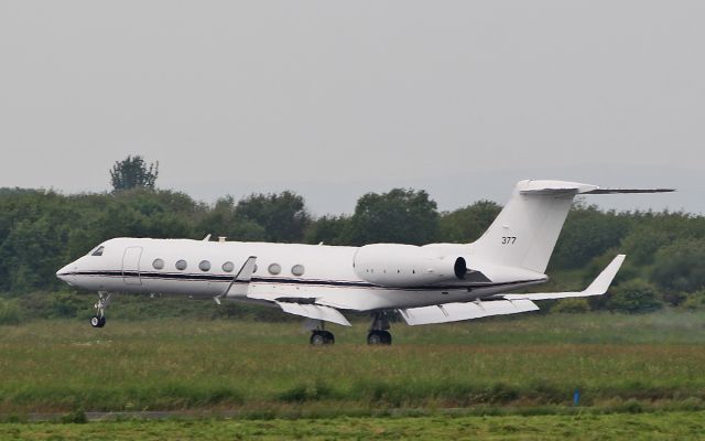 Gulfstream Aerospace Gulfstream V (16-6377) - "vm101" usn c-37b 166377 landing at shannon 1/6/18.