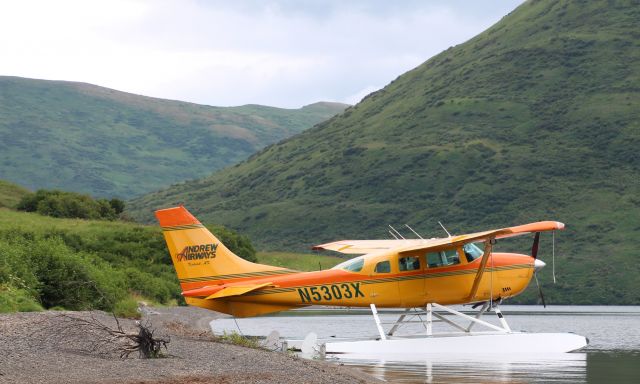 Cessna 206 Stationair (N5303X) - Andrew Airways flight seeing tour out of Kodiak,AK. This is a stop at Spiridon Lake.