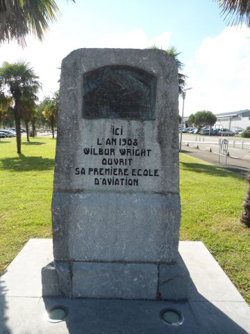 — — - The location where the Wright Brothers opened the first aviation school, in Pau, France. 