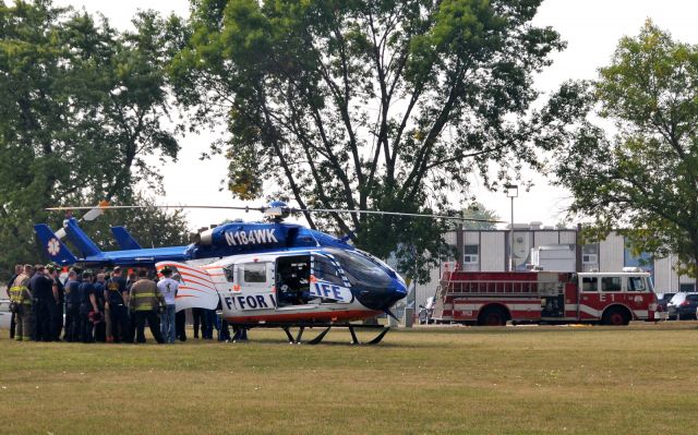 KAWASAKI EC-145 (N184WK) - Landed at Cudahy Park around 10:40 on 09132011 for joint training involving Cudahy, South Milwaukee and St. Francis