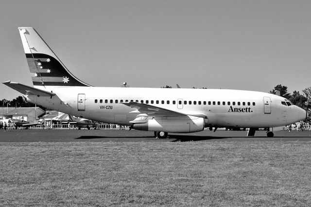 Boeing 737-200 (VH-CZU) - ANSETT AIRLINES OF AUSTRALIA - BOEING 737-277/ADV - REG : VH-CZU (CN 22653/832) - MANGALORE VIC. AUSTRALIA - YMNG 30/3/1986