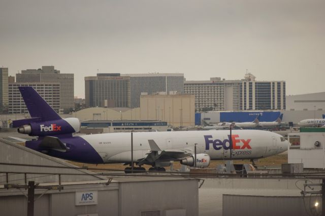 Boeing MD-11 (N643FE) -  a Fed Ex MD-11F taxis to the Fed Ex facility at lax on 6/19/21