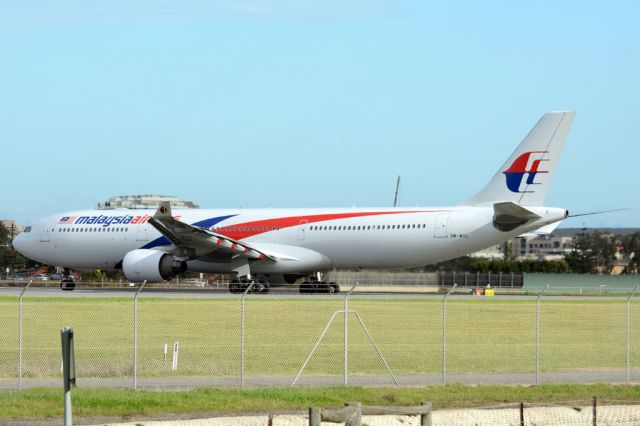 Airbus A330-300 (9M-MTL) - On taxiway heading for take-off on runway 05, for flight home to Kuala Lumpur, Malaysia. Thursday, 19 June 2014.