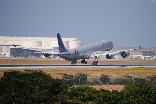 Airbus A340-600 (B-6053) - This is the SKYTEAM jet that flies to the USA for China Eastern.