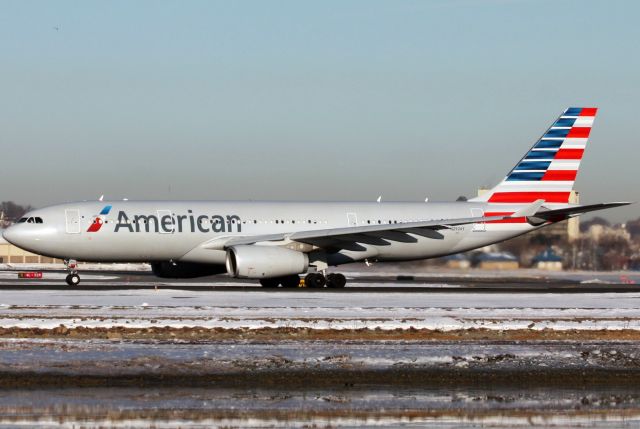 Airbus A330-200 (N292AY) - American A330-200 ready to depart BOS on 2/15/16 on runway 22L. 