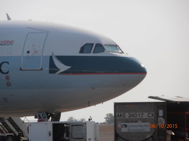 Airbus A330-300 (B-LAG) - Cathay Pacific B-LAG on the ground at Denpasar after an emergency landing. 