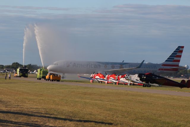 Airbus A321 (N167AN) - Full flight of Korean & Vietnam Vets returning from DC - thanks to Old Glory Honor Flight from Appleton WI