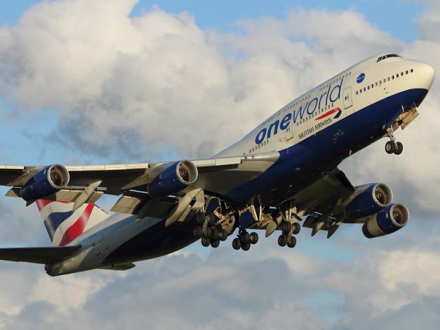 Boeing 747-200 — - British Airways B747-436 seen here departing from LHR's runway 027R.