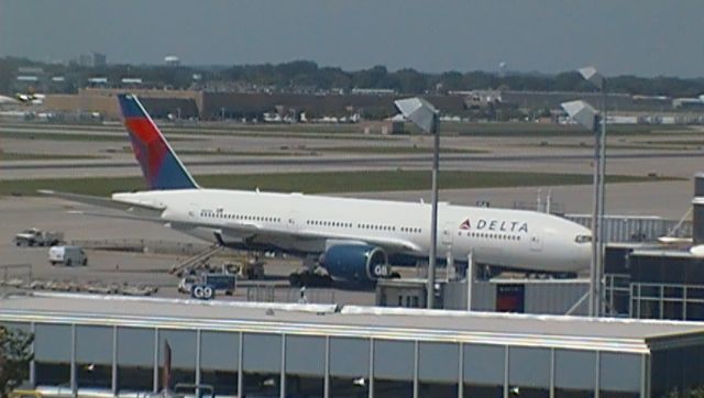 Boeing 777-200 (N861DA) - Delta flight #584 parked at gate G4