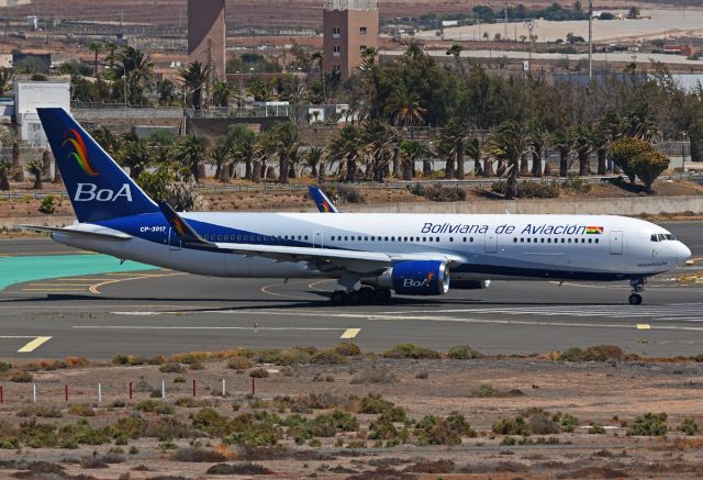 BOEING 767-300 (CP-3017) - Diverted to Gran Canaria.