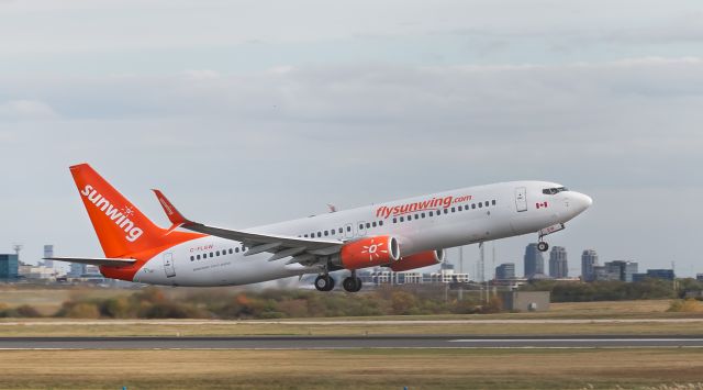 Boeing 737-800 (C-FLSW) - ***Please select FULL for best resolution*** October 24, 2019 taking off on Runway 23 at Toronto for Los Cabos