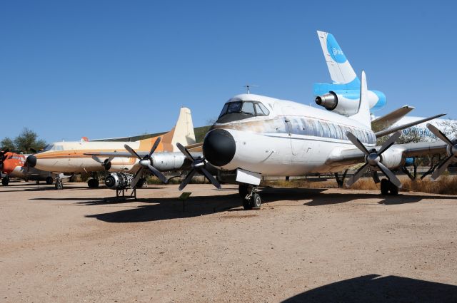 VICKERS Viscount (N22SN) - A Pair of classics at the Pima Air Museum. Shown with Martin 404 N462M