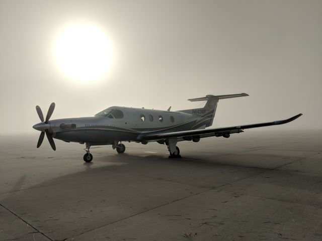 Pilatus PC-12 (N842WF) - Foggy morning refuel