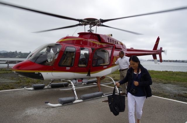 Bell 407 (N73SF) - Landed at Sausalito seaplane base