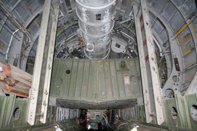 Boeing B-29 Superfortress (4461535) - Bomb Bay and wing box of B-29 Superfortress Razn Hell made up of at least two other B-29s including 44-70064 salvaged from China Lake painted as 44-61535. Should have been named Frankenstein.