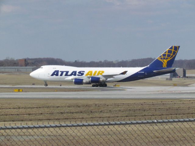 Boeing 747-400 (N415MC) - Atlas Air 747-400 at CVG. Taken 03/23/2014