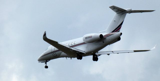 Cessna Citation Longitude (N808QS) - On short final is this 2020 Cessna Citation 700 Longtitude in the Spring of 2022.