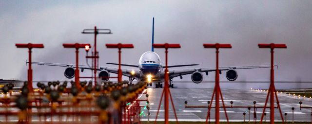 Airbus A380-800 (B-6136) - China Southern Airbus A380 B-6136 departure off runway 08R at YVR for Guangzhou taken 01/01/21