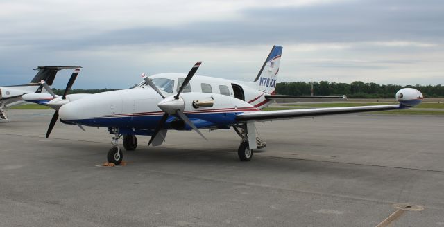 Piper Cheyenne 2 (N781CK) - A Piper PA-31T Cheyenne II on the ramp under overcast skies at Pryor Regional Airport, Decatur, AL - May 15, 2019.