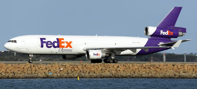 Boeing MD-11 (N603FE) - Fed-Ex MD-11, taxies to Cargo Apron at YSSY.