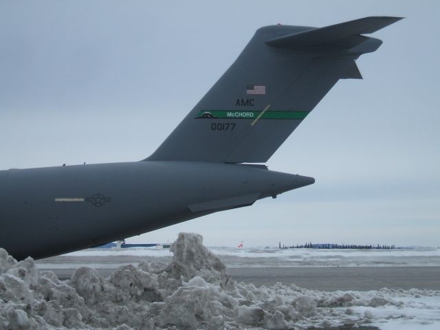 N00177 — - Parked at Woodward Aviation FBO, Goose Airport NL,April 2/09  ( McCHORD AFB )