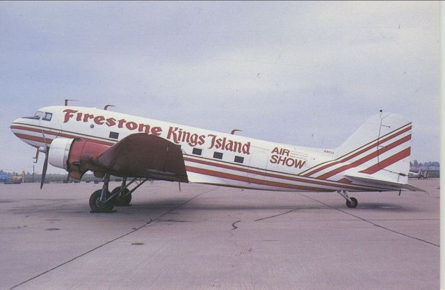 Douglas DC-3 (N85SA) - scanned from postcardbr /Firestone Kings Island