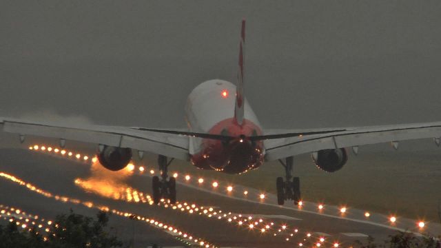 Airbus A330-200 — - Touchdown at Berlin Tegel Airport