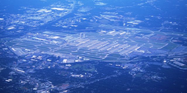 — — - ATL from the northwest.  A bit hazy. :(