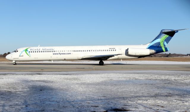 McDonnell Douglas MD-83 (N804WA) -  'Repatriate 408', operating an ICE deportation flight, departing Pease ANGB 