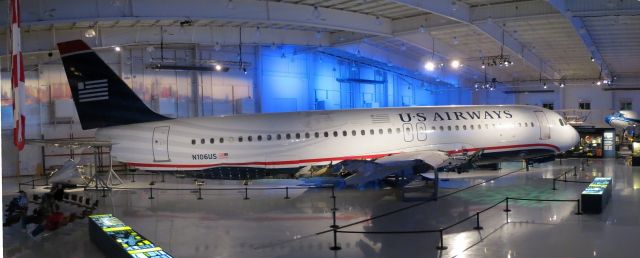 Airbus A320 (N106US) - Flight 1549 " Miracle on the Hudson" at the Carolinas Aviation Museum.