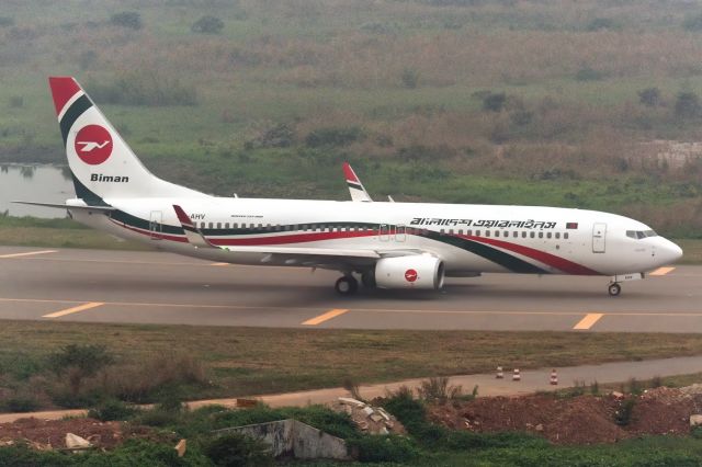 Boeing 737-800 (S2-AHV) - 2nd Jan., 2018