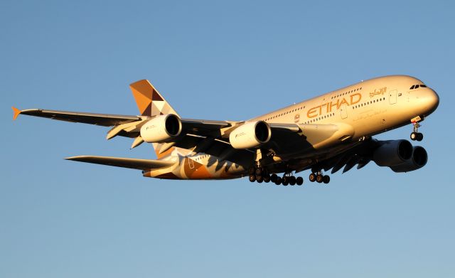 Airbus A380-800 (A6-APD) - Short Final To Rwy 16R Dec 29 2015 Great Colours For Late Afternoon Sun