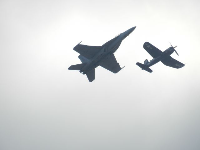 McDonnell Douglas FA-18 Hornet (VF653) - A F-18 Super Hornet Flying The legacy Flight At Naval Air Station Oceana 2018