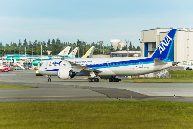 Boeing 787-8 (N1792B) - Boeing 787-9 ANA after completing a series of tests over the Pacific ocean