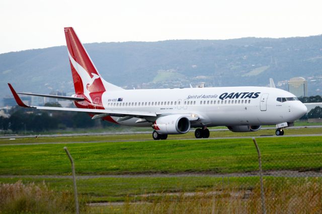 Boeing 737-800 (VH-VXS) - On taxiway heading for take-off on runway 05. Thursday, 19 June 2014.