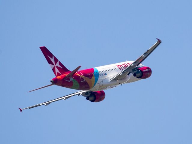 Airbus A319 (9H-AEL) - Departure runway 29 at Vienna, Austria. Left turn on the SID (noise abatement).