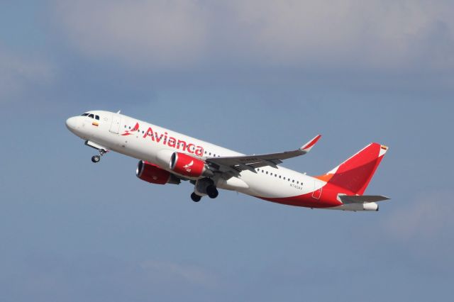 Airbus A320 (N740AV) - Avianca (AV) N740AV A320-214(SL) [cn6411]br /Orlando (MCO). Avianca flight AV29 departing to Bogota (BOG).br /Taken from MCO Terminal Top Parking Garagebr /2013 04 08  a rel=nofollow href=http://alphayankee.smugmug.com/Airlines-and-Airliners-Portfolio/Airlines/AmericasAirlines/Avianca-AVhttps://alphayankee.smugmug.com/Airlines-and-Airliners-Portfolio/Airlines/AmericasAirlines/Avianca-AV/a