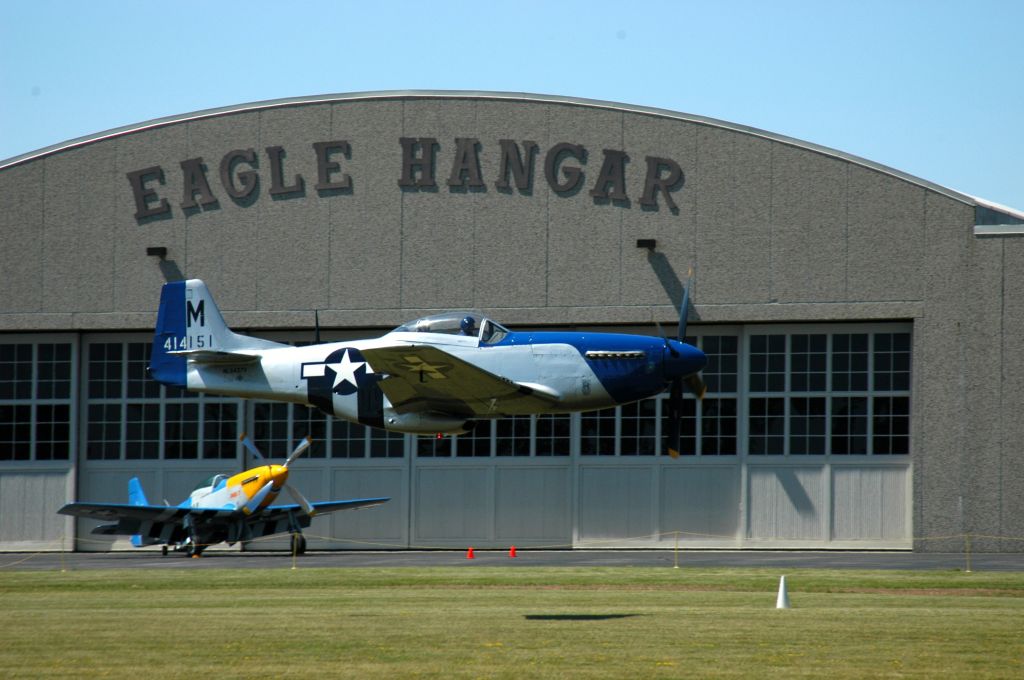 North American P-51 Mustang (N5427V) - Fly by at Eagle hangar, EAA,OSH