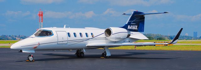 Learjet 31 (N418DL) - N418DL on the ramp at AGC looking pretty after fresh paint and interior