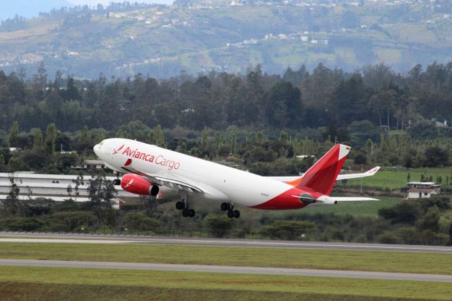 Airbus A330-200 (N332QT) - Avianca Cargo (QT) N332QT A330-243F [cn1428]br /Quito Mariscal Sucre (UIO). Avianca Cargo flight QT820 departing for Miami (MIA).br /Taken airport departure level approach road.br /2018 04 06br /a rel=nofollow href=http://alphayankee.smugmug.com/Airlines-and-Airliners-Portfolio/Airlines/AmericasAirlines/Avianca-Cargo-QThttps://alphayankee.smugmug.com/Airlines-and-Airliners-Portfolio/Airlines/AmericasAirlines/Avianca-Cargo-QT/a