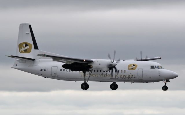 Fokker Maritime Enforcer (OO-VLP) - vizion air fokker 50 oo-vlp about to land at shannon 15/5/15.