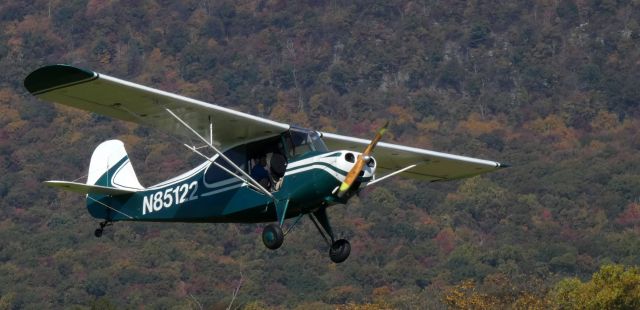 CHAMPION Tri-Traveler (N85122) - On short final is this 1946 Aeronca 7AC Champion Tri-Traveler from the Autumn of 2022.