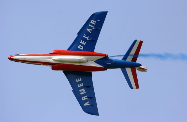 DASSAULT-BREGUET/DORNIER Alpha Jet — - Dassault Dornier Alphajet of Patrouille de France, Avord Air Base 702 (LFOA)  Air Show in june 2012