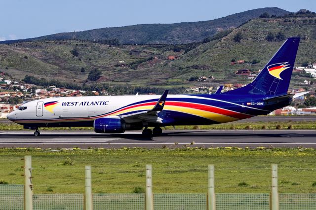 Boeing 737-800 (EC-OBN) - Tenerife Norte - Los Rodeos (TFN / GCXO) - Spainbr /br /Photo taken: March 2, 2024br /br /Operator: Swiftairbr /Type: Boeing 737-83N(BCF)br /Registration: EC-OBNbr /Serial: 32612