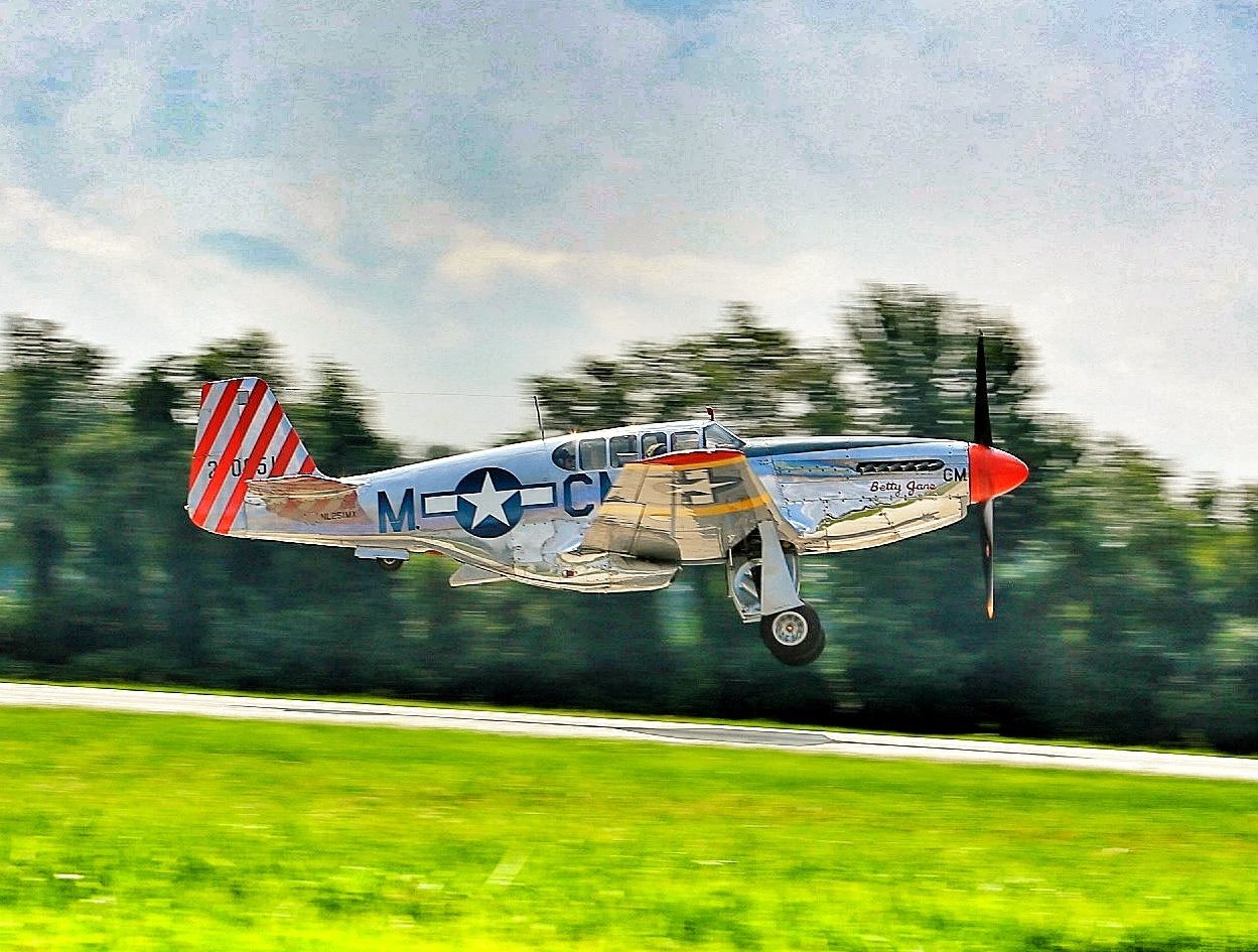 North American P-51 Mustang — - P51 Takeoff KMQS 8-21-13