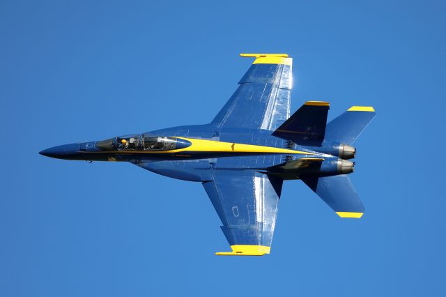 McDonnell Douglas FA-18 Hornet (16-5805) - Blue Angels lead solo Lcdr Griffin Stangel. Thunder Over Solano 2024 - Travis AFB 03/26/24 